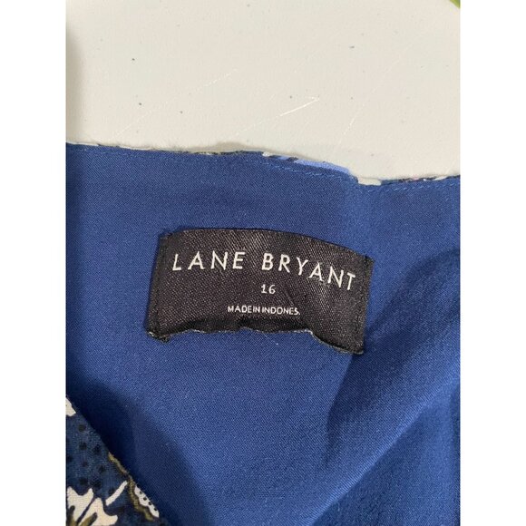 Lane Bryant Floral Print Maxi Dress With Pockets 16 100% Cotton Shell - Picture 9 of 15